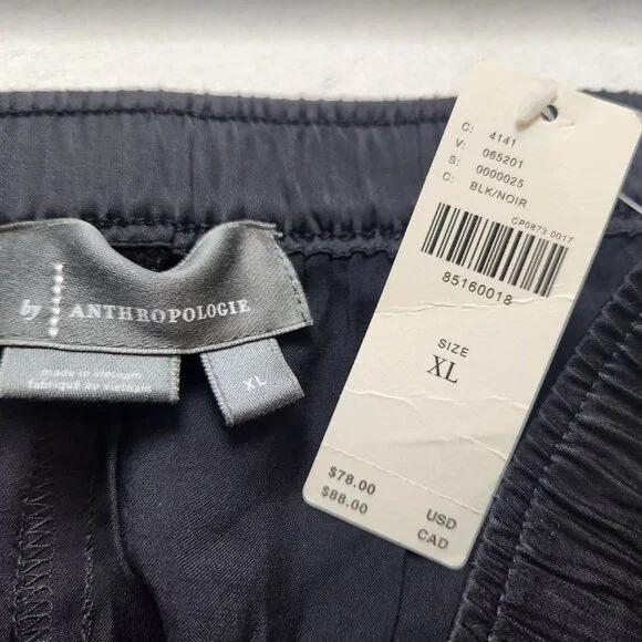 New XL By Anthropologie black silky pajama pants